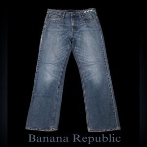 BANANA REPUBLIC #54023 Straight Leg Distressed Mens Jeans‎  33/32